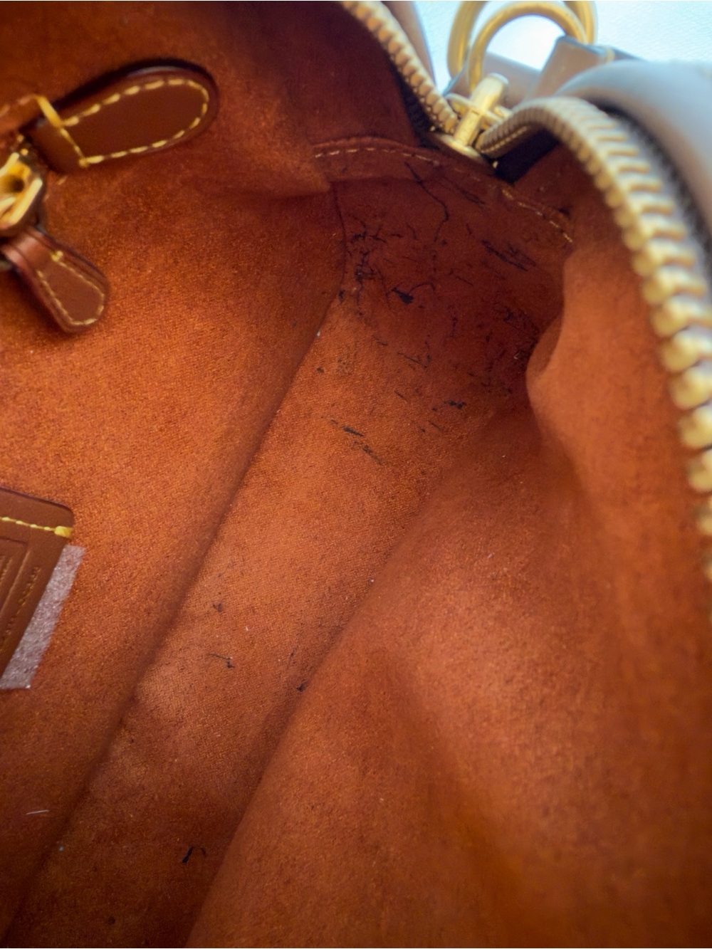 Coach Tan Pebbled Leather Crossbody Camera Bag - Picture 11 of 13